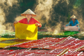 Làng nghề làm bột khoai rực rỡ sắc màu